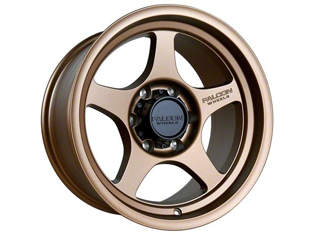 Falcon Wheels T2 Series Full Matte Bronze 6-Lug Wheel; 17x9; -12mm Offset (2024 Tacoma)
