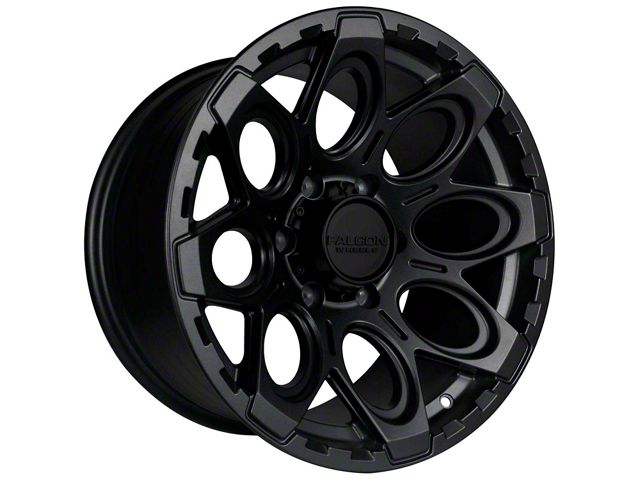 Falcon Wheels T6 Series Full Matte Black 6-Lug Wheel; 17x9; -12mm Offset (2024 Tacoma)