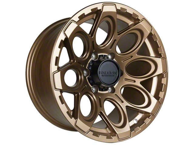 Falcon Wheels T6 Series Full Matte Bronze 6-Lug Wheel; 17x9; -12mm Offset (2024 Tacoma)