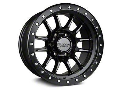 Falcon Wheels T7 Series Matte Black with Matte Black Ring 6-Lug Wheel; 17x9; 0mm Offset (2024 Tacoma)