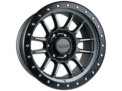 Falcon Wheels T7 Series Matte Gunmetal with Matte Black Ring 6-Lug Wheel; 17x9; -12mm Offset (2024 Tacoma)