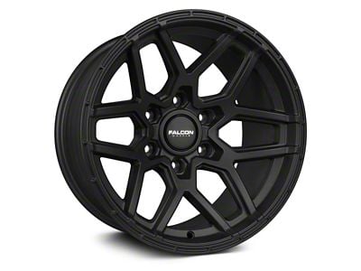 Falcon Wheels T9 Atlas Series Full Matte Black 6-Lug Wheel; 17x9; -25mm Offset (2024 Tacoma)