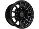 Falcon Wheels T4 Spyder Series Full Matte Black 6-Lug Wheel; 17x9; -12mm Offset (10-24 4Runner)