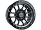 Falcon Wheels T7 Series Matte Gunmetal with Matte Black Ring 6-Lug Wheel; 17x9; -12mm Offset (10-24 4Runner)