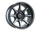 Falcon Wheels T8 Seeker Series Full Matte Gunmetal 6-Lug Wheel; 17x9; -38mm Offset (10-24 4Runner)