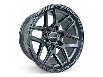 Falcon Wheels T9 Atlas Series Full Glossy Gunmetal 6-Lug Wheel; 17x9; -15mm Offset (10-24 4Runner)