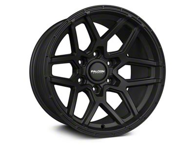 Falcon Wheels T9 Atlas Series Full Matte Black 6-Lug Wheel; 17x9; -38mm Offset (10-24 4Runner)