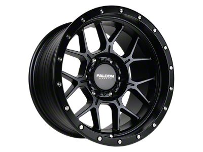 Falcon Wheels TX Titan Series Full Matte Black 6-Lug Wheel; 17x9; -12mm Offset (10-24 4Runner)