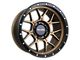 Falcon Wheels TX Titan Series Matte Bronze with Matte Black Ring 6-Lug Wheel; 17x9; -12mm Offset (10-24 4Runner)