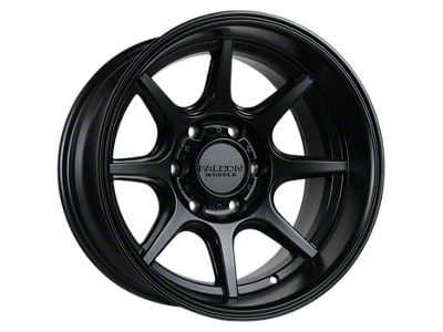 Falcon Wheels T8 Seeker Series Full Matte Black 6-Lug Wheel; 17x9; -12mm Offset (21-24 Bronco, Excluding Raptor)