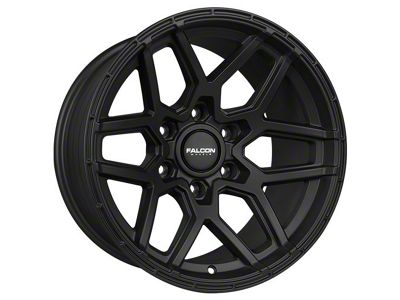 Falcon Wheels T9 Atlas Series Full Matte Black 6-Lug Wheel; 17x9; -25mm Offset (21-24 Bronco, Excluding Raptor)