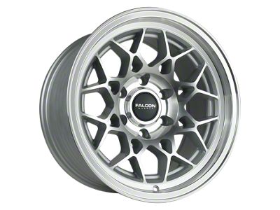 Falcon Wheels TX3 EVO Series Full Silver with Machined Face and Lip 6-Lug Wheel; 17x9; 0mm Offset (21-24 Bronco, Excluding Raptor)