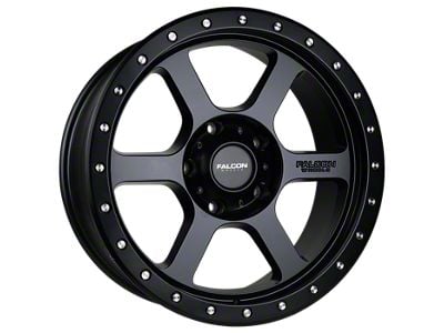 Falcon Wheels T1 Series Full Matte Black Wheel; 20x9 (20-24 Jeep Gladiator JT)