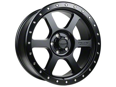 Falcon Wheels T1 Series Full Matte Black Wheel; 17x9; -12mm Offset (18-24 Jeep Wrangler JL)