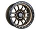 Falcon Wheels T7 Series Matte Bronze with Matte Black Ring Wheel; 17x9; -12mm Offset (18-24 Jeep Wrangler JL)