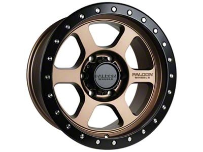 Falcon Wheels T1 Series Matte Bronze with Matte Black Ring 6-Lug Wheel; 17x9; 0mm Offset (16-23 Tacoma)