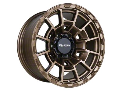 Falcon Wheels T4 Spyder Series Full Matte Bronze 6-Lug Wheel; 17x9; -12mm Offset (2024 Tacoma)