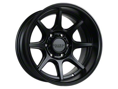 Falcon Wheels T8 Seeker Series Full Matte Black 6-Lug Wheel; 17x9; -12mm Offset (2024 Tacoma)