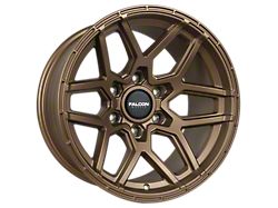 Falcon Wheels T9 Atlas Series Full Matte Bronze 6-Lug Wheel; 17x9; -15mm Offset (2024 Tacoma)