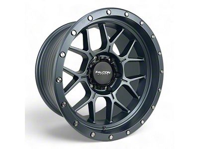 Falcon Wheels TX Titan Series Full Matte Gunmetal 6-Lug Wheel; 17x9; -12mm Offset (2024 Tacoma)
