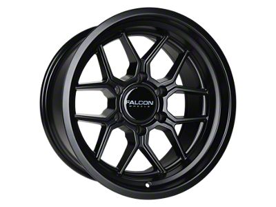 Falcon Wheels TX1 Apollo Series Full Matte Black 6-Lug Wheel; 17x9; -25mm Offset (2024 Tacoma)