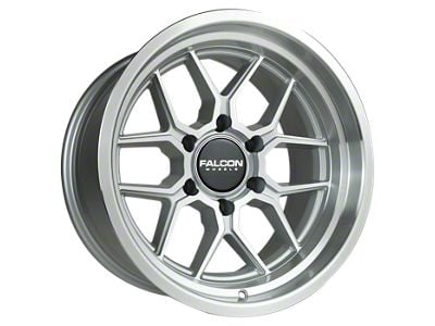 Falcon Wheels TX1 Apollo Series Full Silver with Machined Face 6-Lug Wheel; 17x9; -25mm Offset (2024 Tacoma)