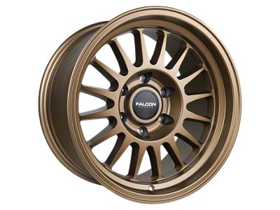 Falcon Wheels TX2 Stratos Series Full Matte Bronze 6-Lug Wheel; 17x9; -12mm Offset (2024 Tacoma)