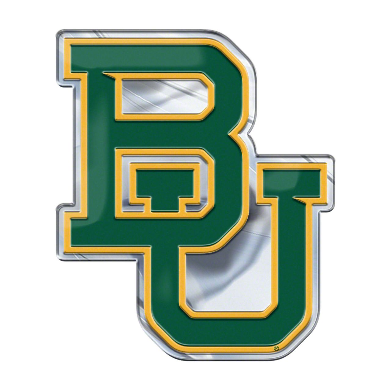 Bronco Baylor University Embossed Emblem; Green and Yellow (Universal ...