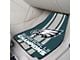 Carpet Front Floor Mats with Philadelphia Eagles Logo; Green (Universal; Some Adaptation May Be Required)