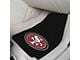 Carpet Front Floor Mats with San Francisco 49ers Logo; Black (Universal; Some Adaptation May Be Required)