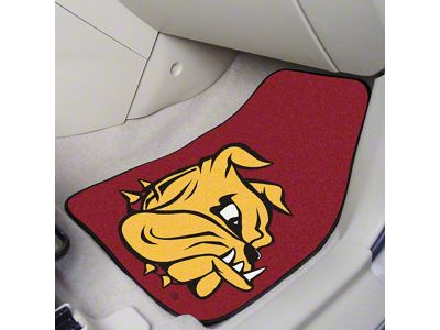 Carpet Front Floor Mats with University of Minnesota-Duluth Logo; Red (Universal; Some Adaptation May Be Required)