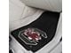 Carpet Front Floor Mats with University of South Carolina Logo; Black (Universal; Some Adaptation May Be Required)