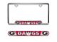 Embossed License Plate Frame with University of Georgia Logo; Red (Universal; Some Adaptation May Be Required)