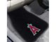 Embroidered Front Floor Mats with Los Angeles Angels Logo; Black (Universal; Some Adaptation May Be Required)