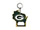 Keychain Bottle Opener with Green Bay Packers Logo; Green