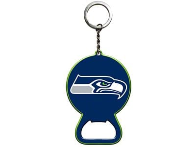 Keychain Bottle Opener with Seattle Seahawks Logo; Blue