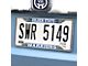 License Plate Frame with Golden State Warriors Logo; Chrome (Universal; Some Adaptation May Be Required)