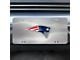 License Plate with New England Patriots Logo; Stainless Steel (Universal; Some Adaptation May Be Required)