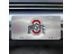 License Plate with Ohio State University Logo; Stainless Steel (Universal; Some Adaptation May Be Required)