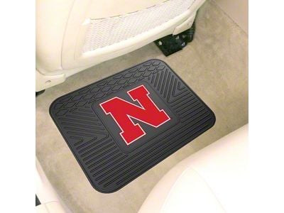 Utility Mat with University of Nebraska Logo; Black (Universal; Some Adaptation May Be Required)