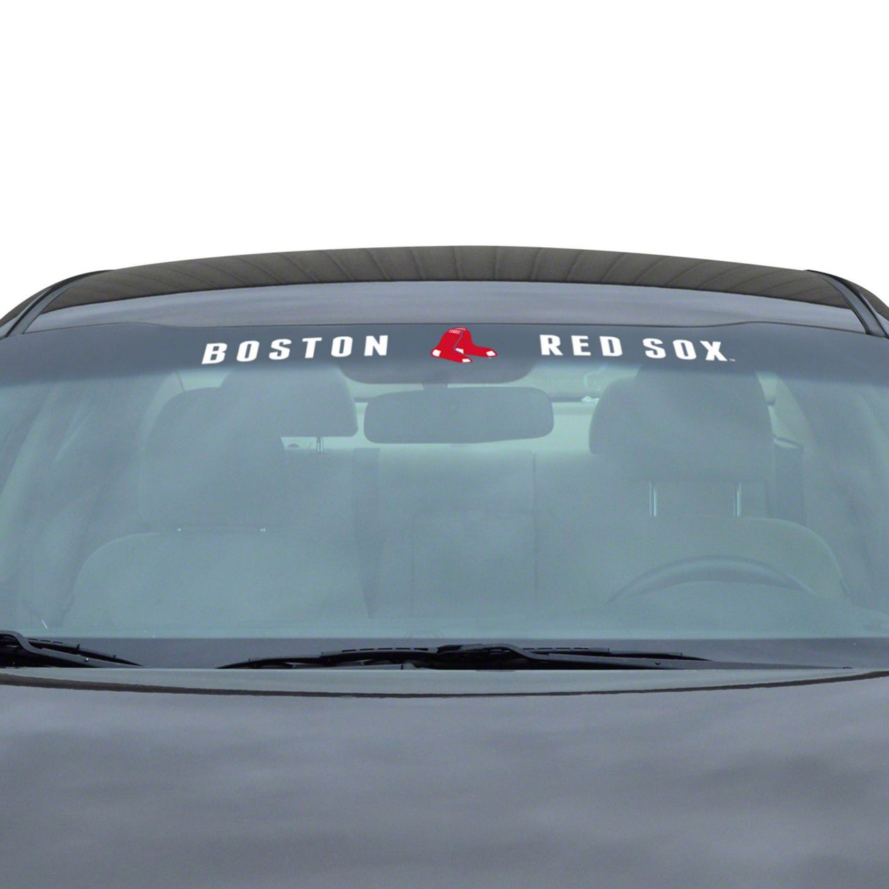 Bronco Windshield Decal with Boston Red Sox Logo; White (Universal ...