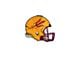 Arizona State University Embossed Helmet Emblem; Maroon and Gold (Universal; Some Adaptation May Be Required)