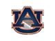 Auburn University Embossed Emblem; Blue and Orange (Universal; Some Adaptation May Be Required)