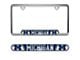 Embossed License Plate Frame with University of Michigan Logo; Blue (Universal; Some Adaptation May Be Required)