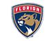 Florida Panthers Embossed Emblem; Blue (Universal; Some Adaptation May Be Required)