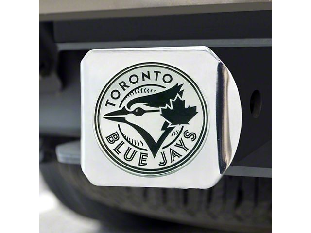 Hitch Cover with Toronto Blue Jays Logo; Chrome (Universal; Some Adaptation May Be Required)