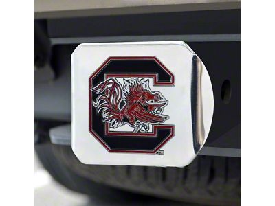 Hitch Cover with University of South Carolina Logo; Chrome (Universal; Some Adaptation May Be Required)