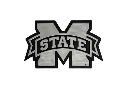 Mississippi State University Molded Emblem; Chrome (Universal; Some Adaptation May Be Required)