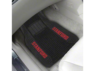 Molded Front Floor Mats with Stanford University Logo (Universal; Some Adaptation May Be Required)