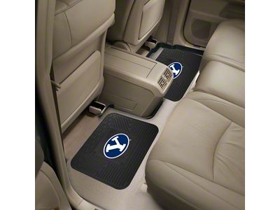 Molded Rear Floor Mats with BYU Logo (Universal; Some Adaptation May Be Required)